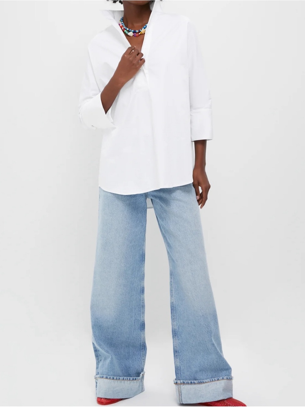 Tuckernuck Blanc Willow Blouse Size: L
